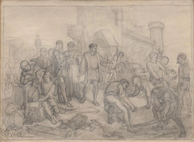 Michelangelo dirige i lavori a Firenze